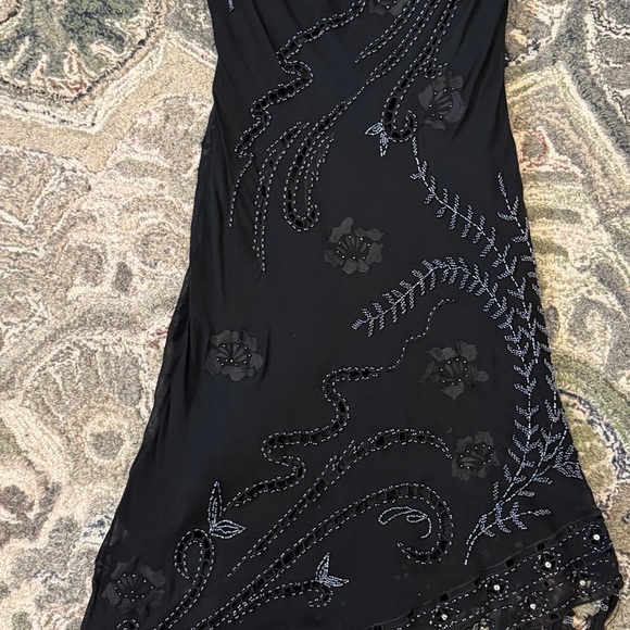Sue Wong Nocturne 100% Silk Beaded Black Cocktail Dress Black 4 Small XS - Picture 1 of 10
